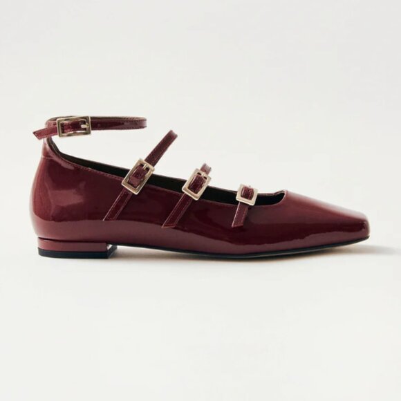ALOHAS Shoes - ALOHAS Luke Onix Wine Burgundy Leather Ballet Flats - Size 40